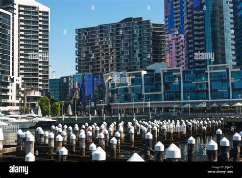 Waterfront City in Melbourne Docklands. Victoria, Australia Stock Photo