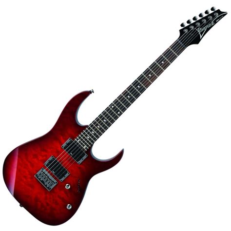 Disc Ibanez Rg421qm Electric Guitar Transparent Red Burst At