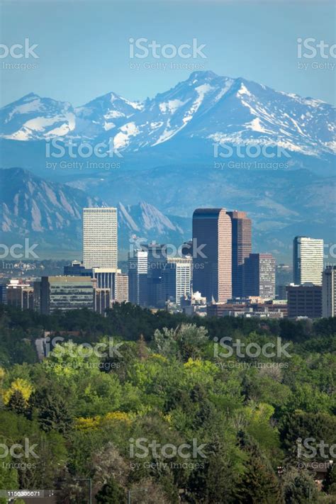 Denver Colorado Downtown Skyscrapers Boulder Flatirons Red Rocks Longs