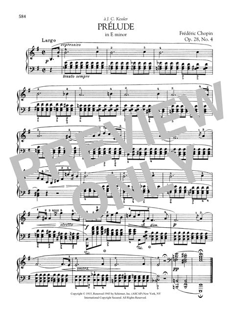 Order today with free shipping. Prelude In E Minor, Op. 28, No. 4 Sheet Music | Frédéric ...