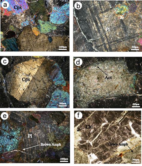 Microphotographs Of Thin Section Of The Studied Gabbros A Igneous