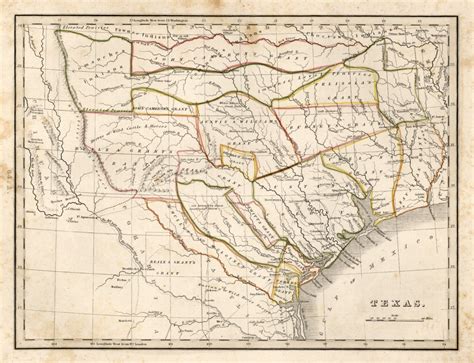Texas Map 1836 Free Printable Maps
