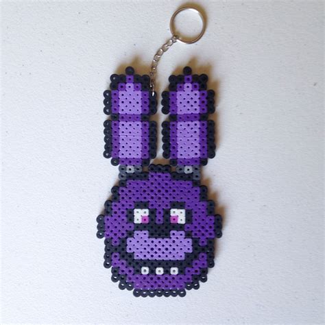 Bonnie The Bunny From The Hit Video Game Series Five Nights At Freddy S Fnaf Made From Perler