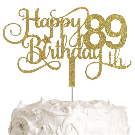 Alpha K Gg 89th Birthday Cake Topper Happy 89th Birthday Cake Etsy