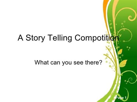 A Story Telling Competition