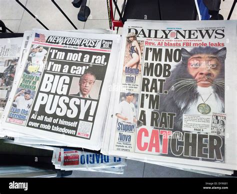 Front Pages Of The New York Daily News And The New York Post Feature