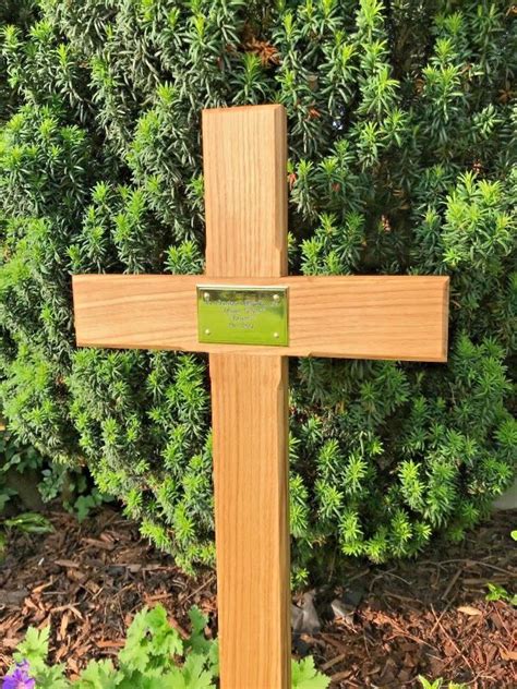32 Solid Oak Memorial Cross Grave Marker Bespoak Mantels