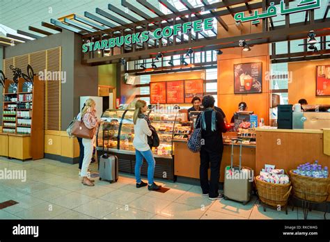 Dubai Circa November 2016 A Starbucks Cafe In Dubai International