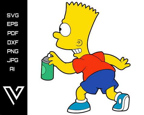 Bart Simpson Svg Layered The Simpsons Vector Artwork Cricut Etsy
