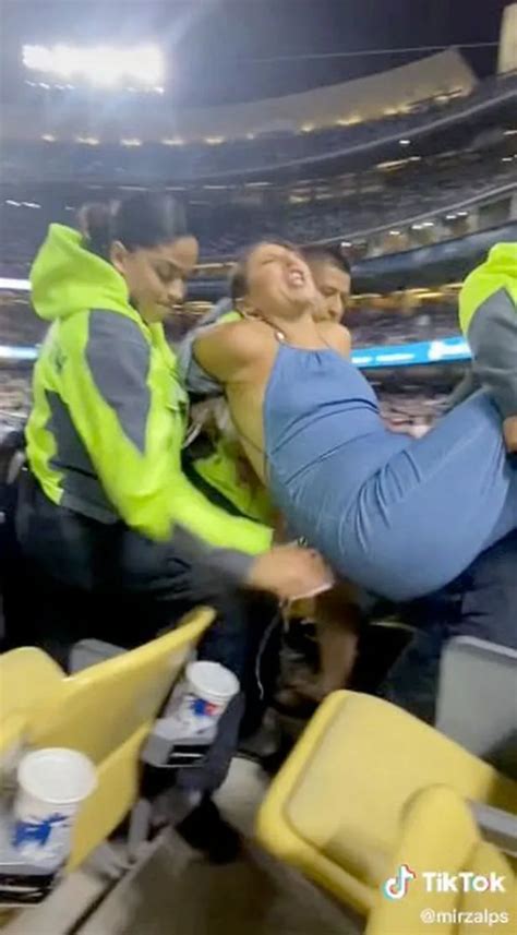 Baseball Fan Accidentally Flashes Boobs While Dancing In Stand And