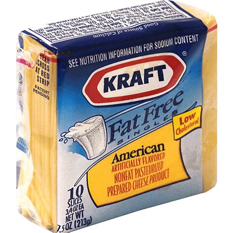 Kraft Singles Cheese Product Pasteurized Prepared Fat Free American