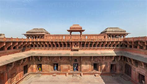 Aerial View Of Agra Fort India Stock Photo