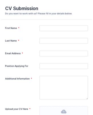 If you're emailing about a specific job posting, you should always check the job description for instructions regarding submitting an application. Employment Forms - Form Templates | JotForm