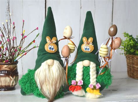 Easter Bunny Gnome With Bunch Of Easter Eggs Spring Etsy