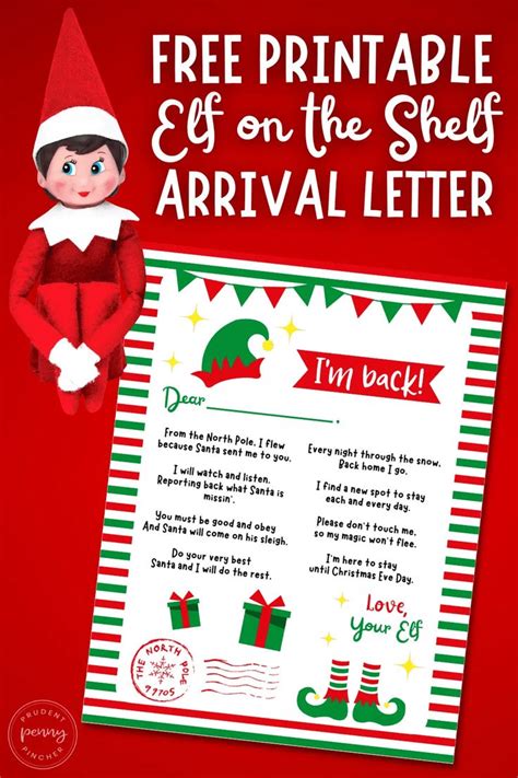 Free Printable Elf On The Shelf Arrival Letter In 2022 Elf On The