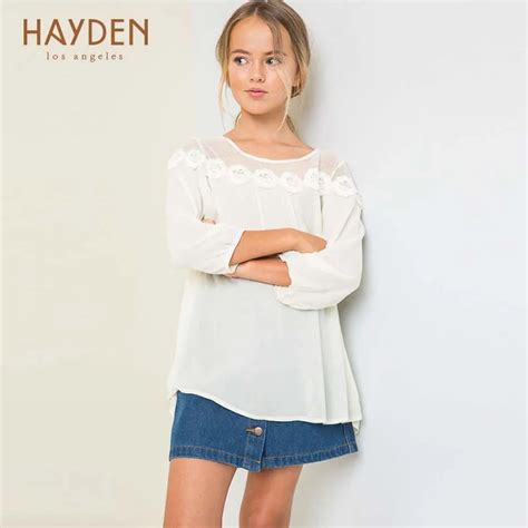 Buy Hayden Girls Blouses Summer Chiffon Shirts Size 6
