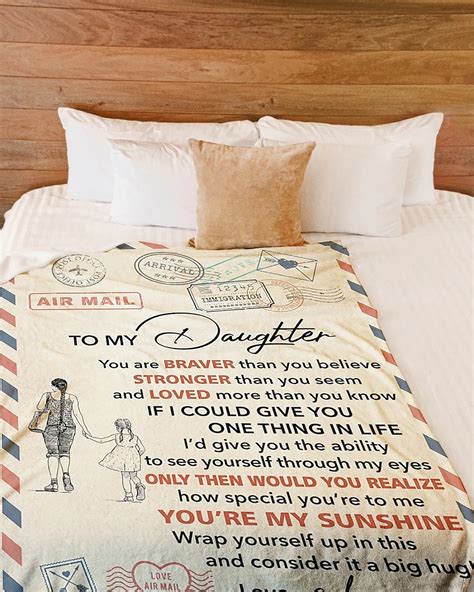 Personalized To My Daughter Blanket A Love Letter From Mom You Etsy