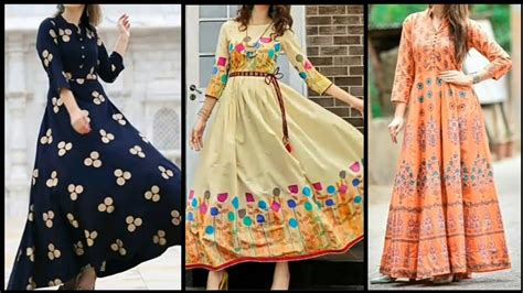 New Latest Top Stylish Cotton Long Frock Designs For Girls 2020 Long Frock Dress Design 2020