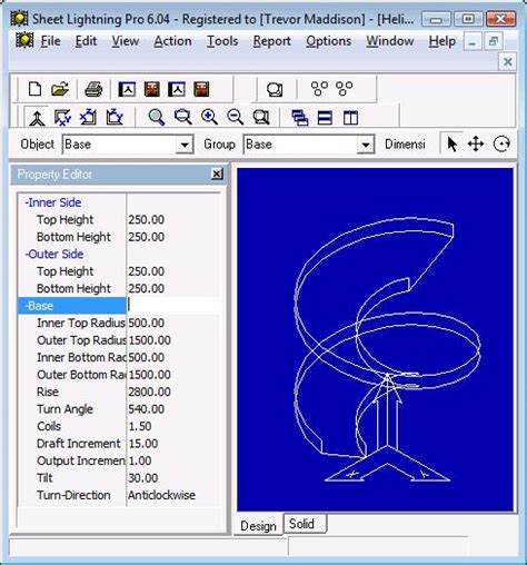 Helix Chute Design Software