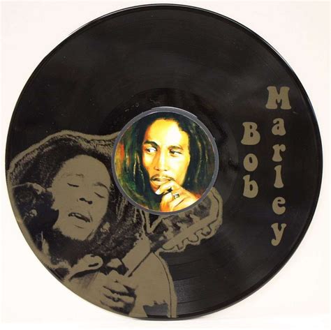 Bob Marley 3 Black Vinyl Lp Etched W Artists Image Limited Edition