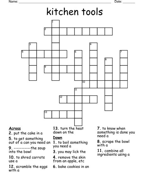 Kitchen Gadget Crossword Clue Letters Dandk Organizer