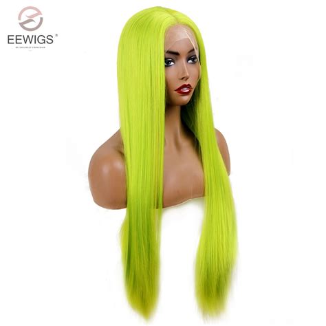 Eewigs 13x4 Synthetic Lace Front Wig With Natural Hairline 180 Density