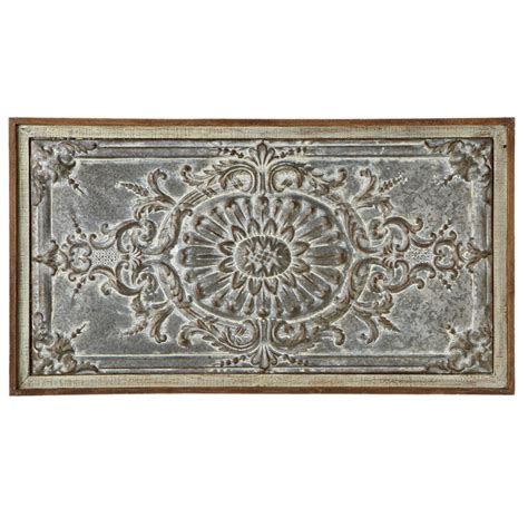 Rustic Metal Wall Art Distressed Embossed Medallion Wall Art