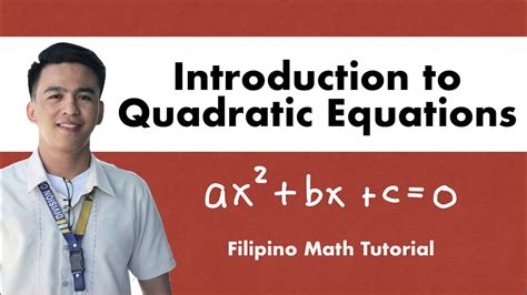 Introduction To Quadratic Equations Grade 9 Mathematics Youtube