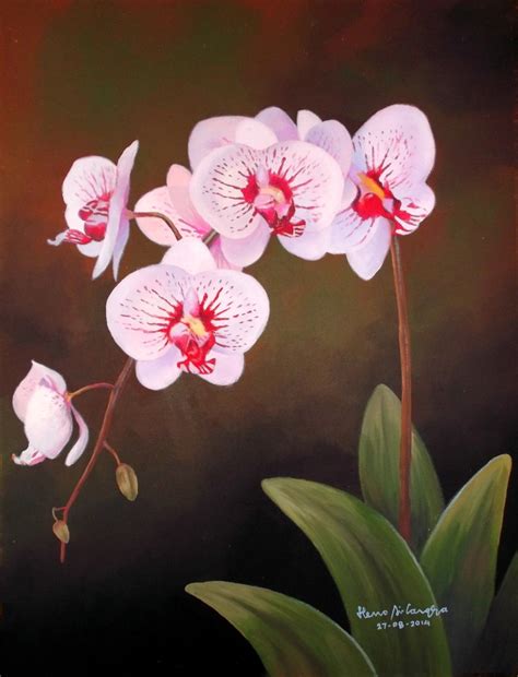 Wajib Tahu Contoh Gambar Lukisan Bunga Anggrek Yang Lagi Viral