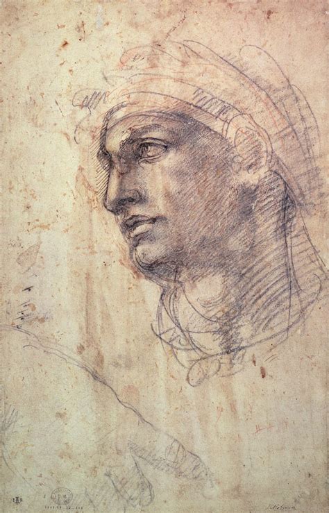 Study Of A Head 1000museums Michelangelo Art Michelangelo