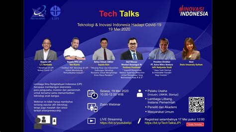 Tech Talks Teknologi Dan Inovasi Indonesia Hadapi Covid Youtube