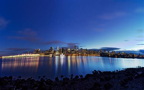 Vancouver Night Panorama Wallpaper Hd City 4k Wallpapers Images
