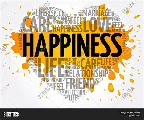 Happiness Word Cloud Image And Photo Free Trial Bigstock