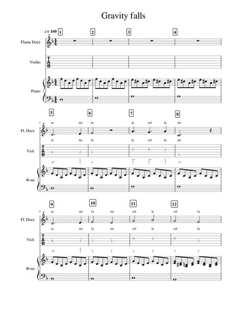 ♫ i'm a classically trained pianist, and this is my youtube channel dedicated to covers of music from mainly film, tv show and game soundtracks. Gravity falls Sheet music for Piano, Recorder, Guitar | Download free in PDF or MIDI | Musescore.com