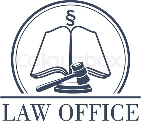 Legal Office Or Center Icon With Stock Vector Colourbox
