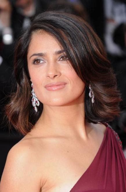 Salma Hayek Hairstyles Hayek Salma Hairstyles Length Shoulder Medium