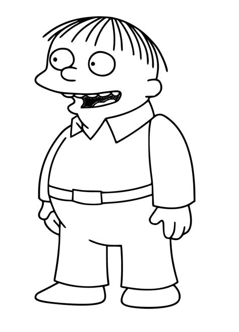 Laughing Ralph Wiggum Coloring Page Download Print Or Color Online For Free