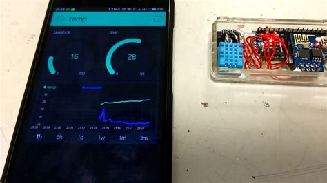 Esp8266 Temperature And Humidity Sensor Via Internet With Blynk App