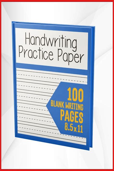 Handwriting Practice Paper For Kids 100 Blank Handwriting Practice