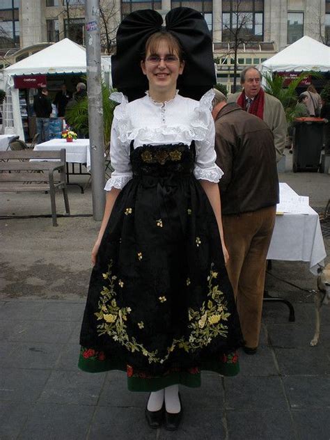 Girl Dressed In Traditional French Costume Traditional French