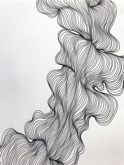 Black And White Line Drawing Abstract Line Art Modern Drawing Line Art