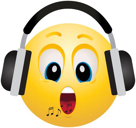 Headphone Emoticon Emoji Clipart Info