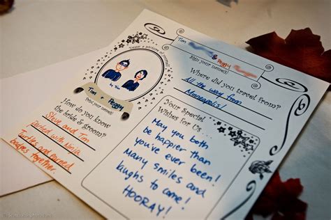 Guests can put down sweet/funny wedding advice and best wishes. wedding guest book ideas creative reception | OneWed.com