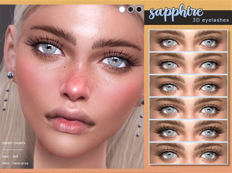 The Sims Resource Sapphire 3d Eyelashes
