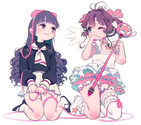 Kinomoto Sakura And Daidouji Tomoyo Cardcaptor Sakura Drawn By Inhye