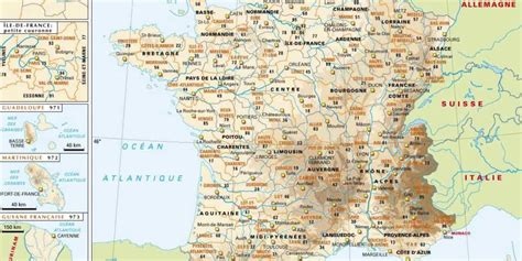 Les régions et départements de france métropolitaine. Carte de la France » Vacances - Arts- Guides Voyages