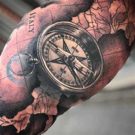 Realistic Compass By Oksanaweber Body Art And Soul Tattoos Tattoo And Piercing Apprenticeships