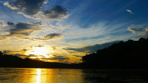 Beautiful Sunset On The River Photo