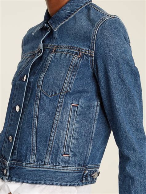 Blå Konst Cliff Denim Jacket Acne Studios Matchesfashion Uk