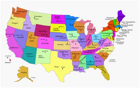 United States Map With Capitals Clip Arts Us Map With State Names And